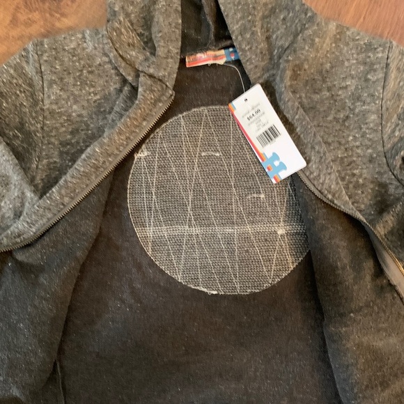 NWT Vintage Havana girl flip sequin emoji sz large full zip hoodie jacket - Picture 2 of 6